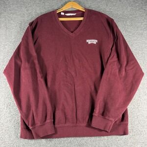 Mississippi State Bulldogs Cutter and Buck Maroon Ribbed Sweater Sweatshirt SZ L